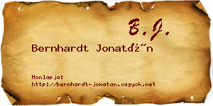 Bernhardt Jonatán névjegykártya